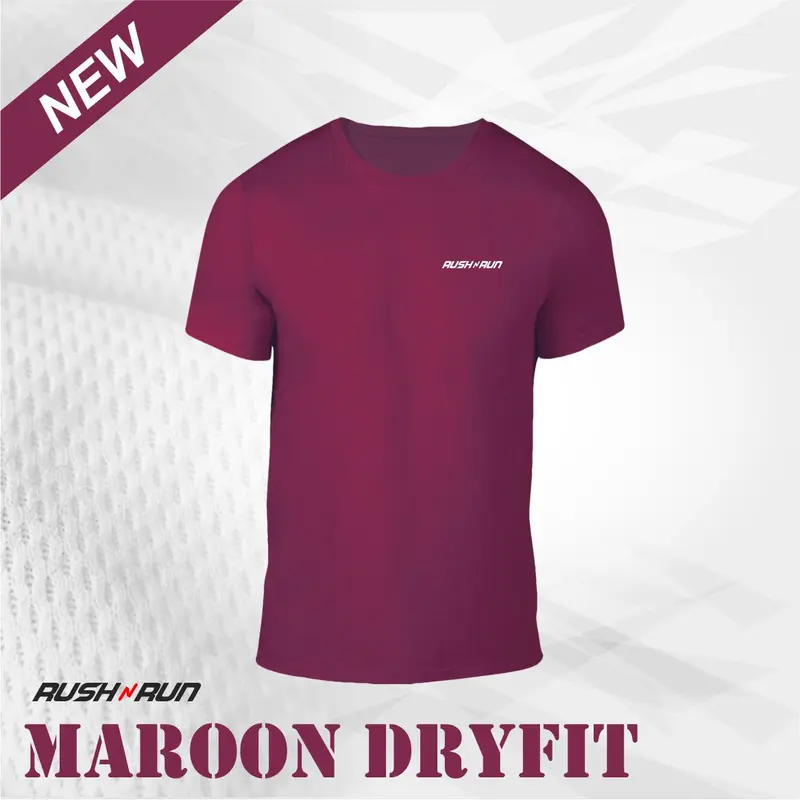 Paket 3 Kaos Rush n Run Baju Olahraga Lari Gym Pria Bahan Dryfit Dingin di Kulit Cepat Kering Abu 4
