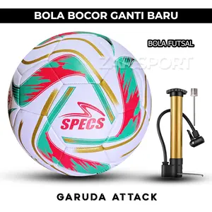 BOLA FUTSAL Size 4 Specs GARUDA ATTACK| 100% Real Pict | Ball | Untuk Dewasa dan Anak | Rapih Jahitan Mesin - SPECS GARUDA ATTACK, + PENTIL + JARING