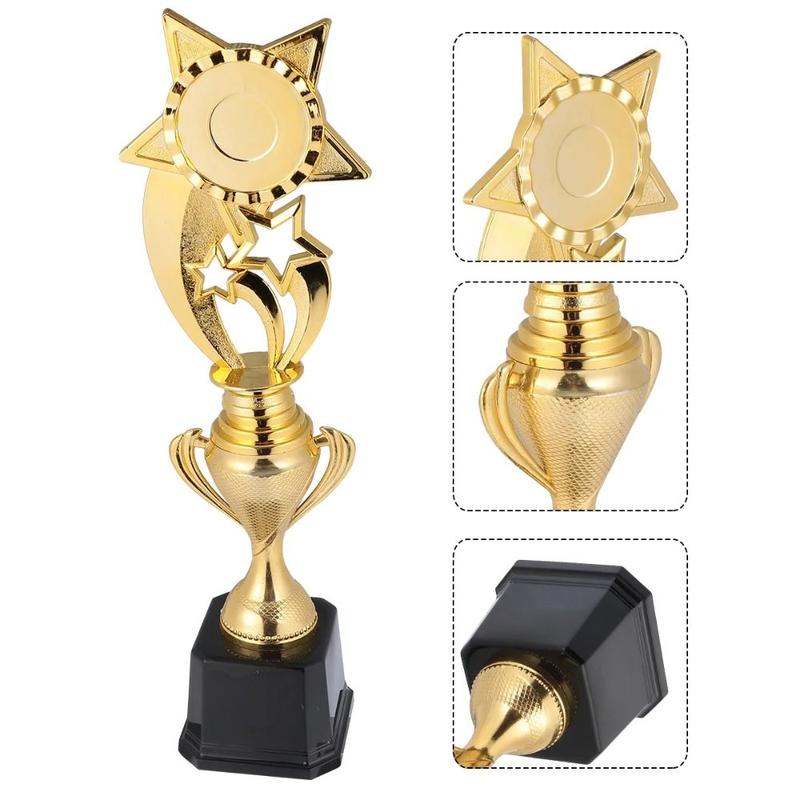 New Golden Plating Award Trophy Stars Plastic Reward Prize Cup Souvenir Competition Sports Game Winner Award Trophy Toy Kindergarten Kids Gift 1