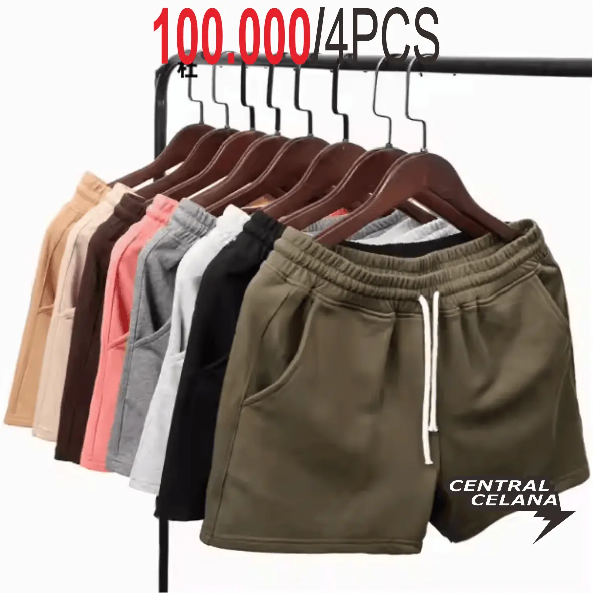 Celana Pendek Bordshort Bahan Flece Ukuran Unisex Pria Wanita