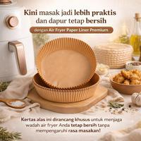 Gambar Kertas Alas Air Fryer 20CM Anti Minyak & Food Grade Tahan Panas 50PCS Bahan Pulp Aman Sehat untuk Memasak - BULAT (50PCS) dari YILIN OFFICE STORE Kab. Tangerang 5 Tokopedia