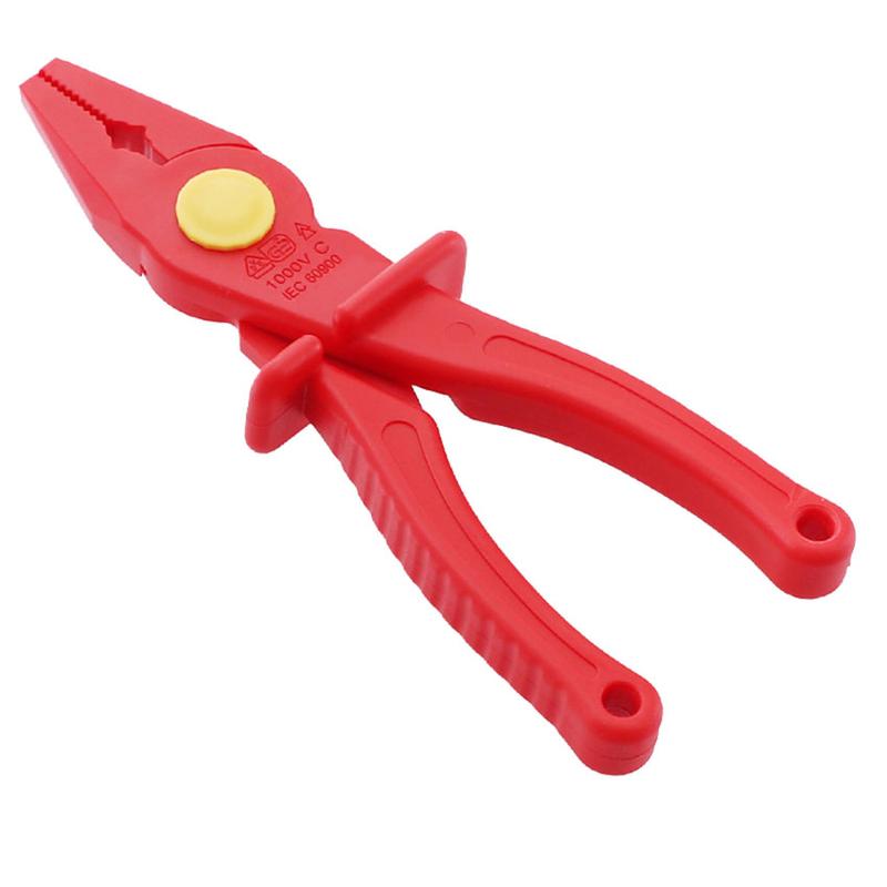 Product Introduction of 7.7 Inch VDE Insulated Plier Multi-Functional Flat Nose Plastic Plier Crimper 1000V High Voltage Electrician Plier 40