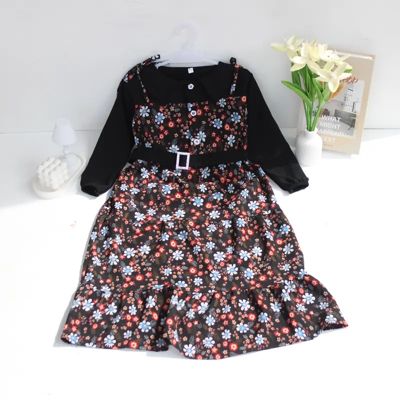 SAFFANA Dress I Gamis Anak Perempuan Bahan Crinkle Airflow Mix Crinkle Ratu 1-12 Tahun 1