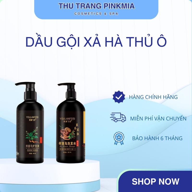 Chai 500ml Dầu Gội Dầu Xả Dưỡng Sinh Hà Thủ Ô Linh Chi Thơm Mượt Ống Ả Dùng Cho Spa Dưỡng Sinh Dưỡng Tóc Chăm Sóc Tóc