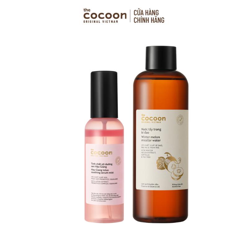 COMBO Tinh chất xịt dưỡng sen Hậu Giang giúp cấp ẩm sâu cân bằng hệ vi sinh &…