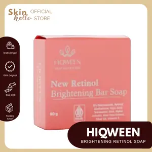 HiQWEEN RETINOL BRIGHTENING SOAP -  Facial Wash Sabun Wajah Memutihkan Memudarkan Flek Hitam