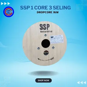 Kabel Dropcore merek SSP 1 core 3 seling Hitam