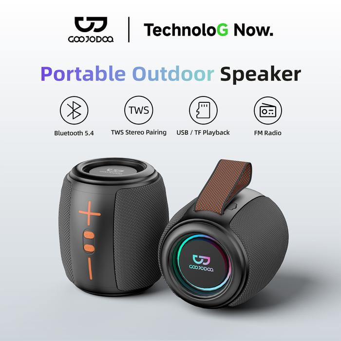 Gambar GOOJODOQ AB4105 Portable Outdoor Bluetooth Speaker 5.4 TWS Stereo Wireless Speaker USB TF Card FM Radio Bass Powerful Portable Speaker dari goojodoq store Kota Administrasi Jakarta Barat Tokopedia