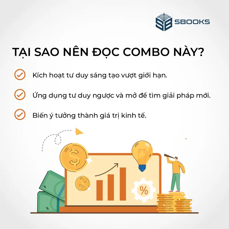 Sách - Combo 4 Cuốn : Tư Duy Ngược + Tư Duy Mở + Biến Mọi Thứ Thành Tiền (Quyển 1 + 2) 3