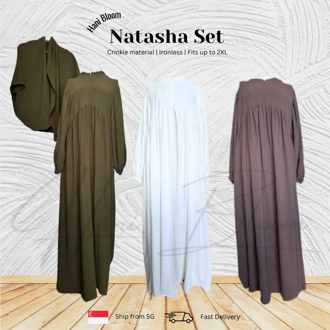 Natasha Set + free matching shawl Cooling Crinkle Material