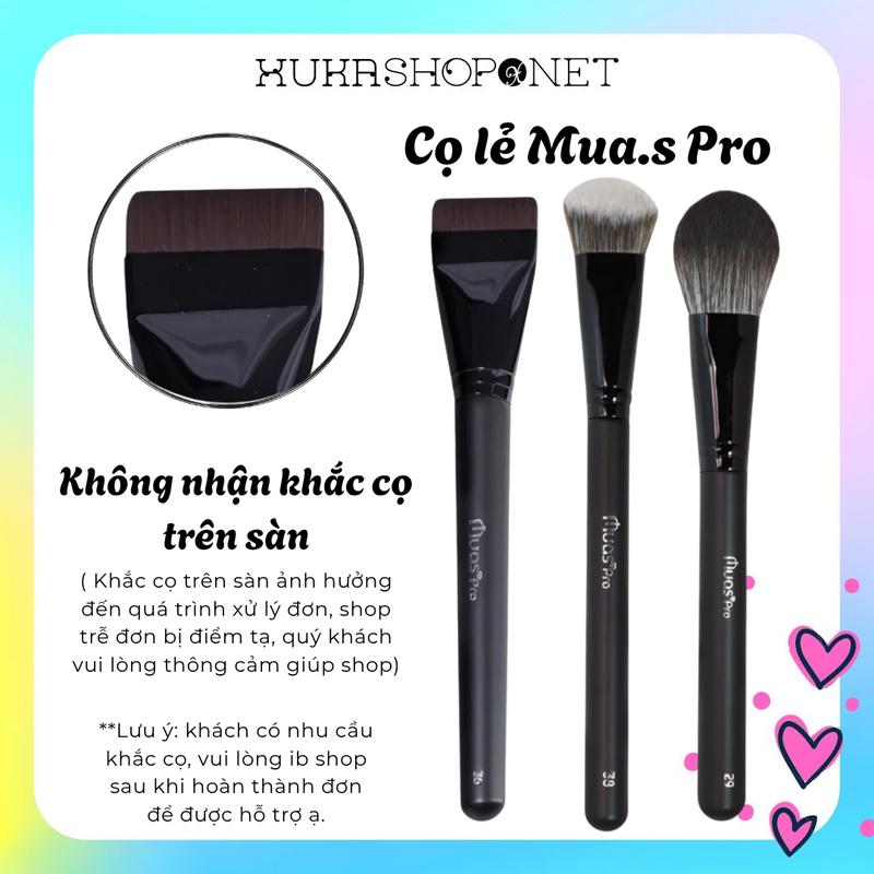 Cọ lẻ Muas Pro thân đen sang trọng mềm mịn tán nền má hồng tiện lợi phù hợp makeup cá nhân