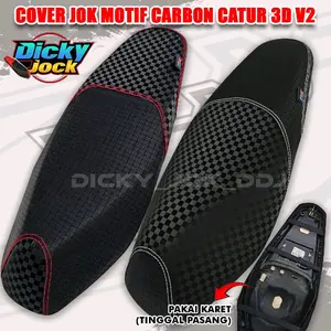 Cover Jok Motif Carbon Catur 3D V2  Tinggal Pasang (PAKAI KARET) Model Terbaru Motor VARIO, BEAT, SCOOPY, NMAX, PCX, AEROX, XEON, STYLO, LEXI, ADV, MIO,JUPITER Z, JUPITER MX, MX KING, SUPRA X 125
