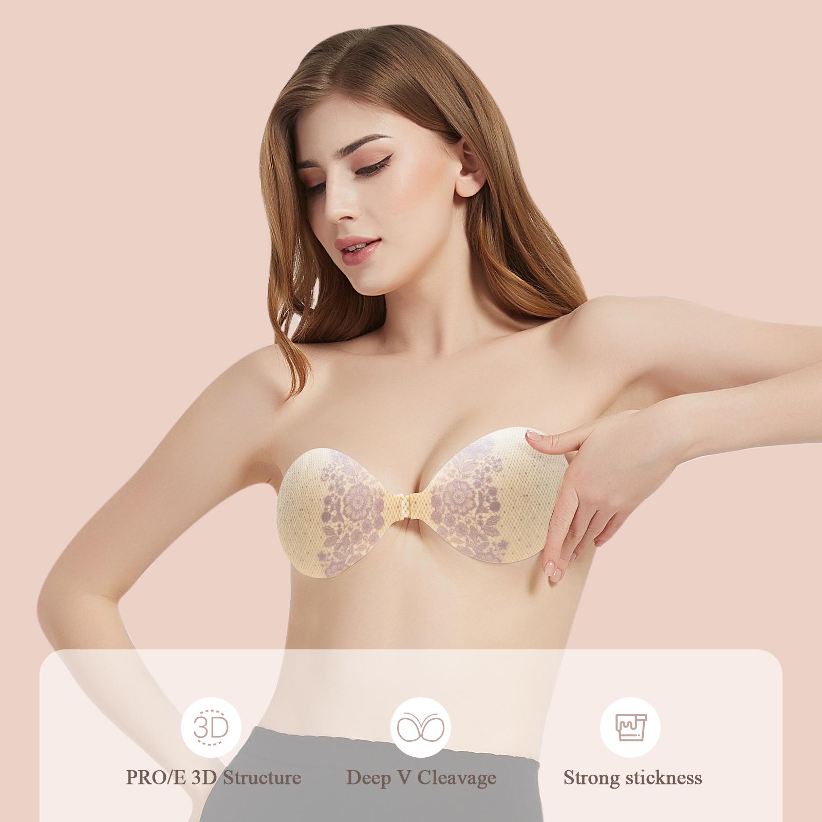 Silicone Bra Self-adhesive Stick on Gel Push up Strapless Backless  Invisible Bras Women Seamless Underwear -  Sweden