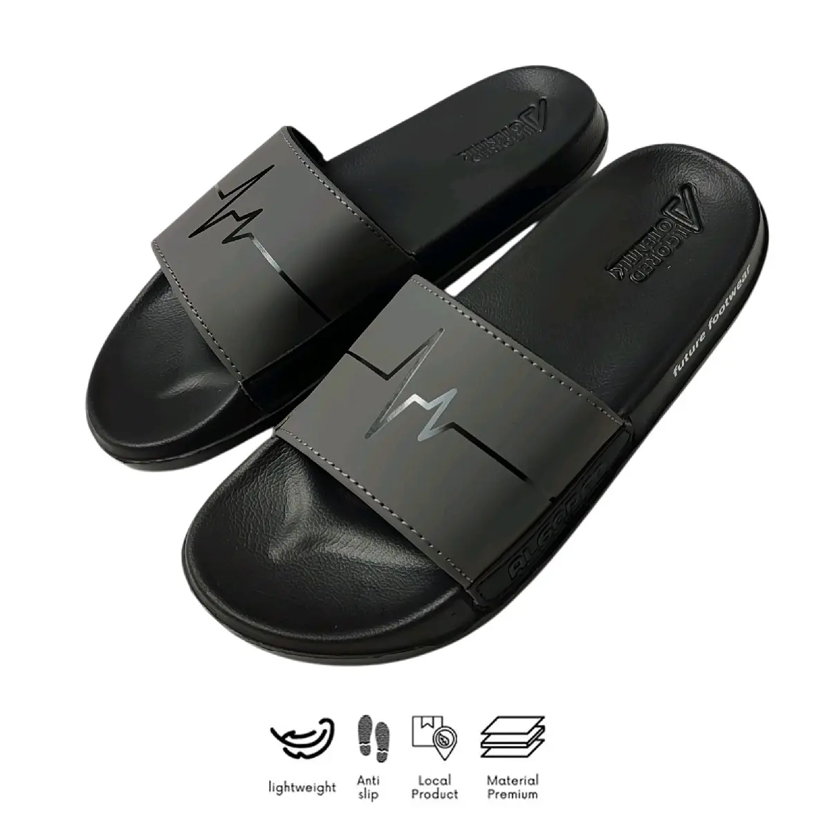 Algored Sadal Slop Pria Type Zetrum series Sandal slip one sandal slippers sandal keren Shoes antiselip simpel Selop Sendal