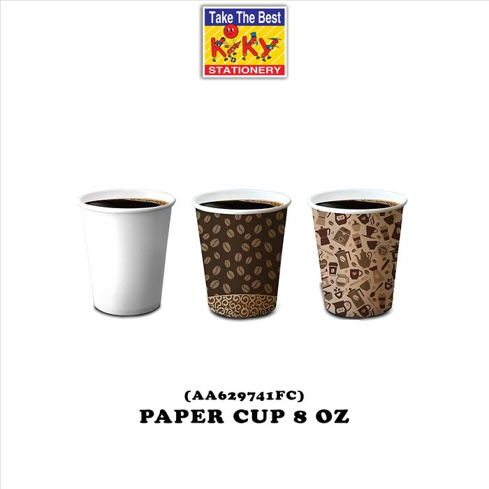 Gambar Paper Cup 8 Oz 1 Pack isi 50 Pcs Gelas Kertas Kopi Tahan Panas - Polos dari Kiky Stationery Kota Administrasi Jakarta Barat 2 Tokopedia