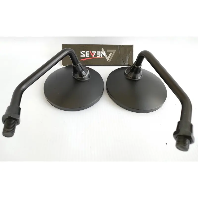 SEVEN - Spion Retro Mini  Pendek Bulat kaca Cembung Kaca Putih Universal Motor Accessories Asli 3