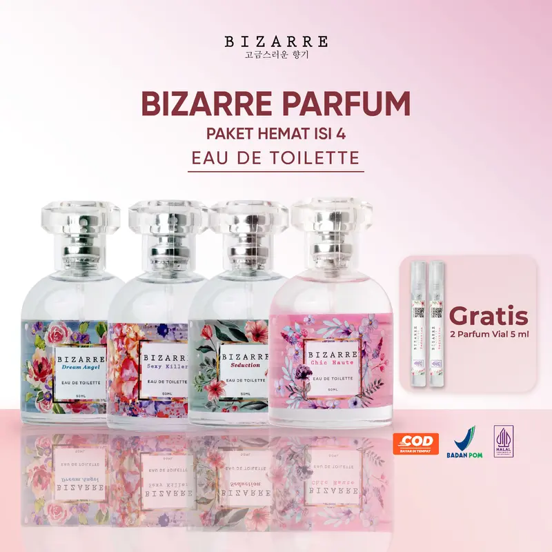 (GRATIS 2 PARFUM) BIZARRE Parfum Wanita EDT - 4 PCS OG VARIANT 0