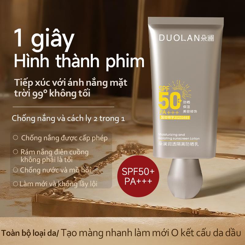 【1 DUOLAN chống nắng,Kem Chống Nắng SPF50+PA +++ Chọn đúng loại kem chống nắng Bạn sẽ không phải sợ ánh nắng mặt trời Kem Chống Nắng Phổ Rộng Chống Lão Hóa Nhẹ và thoáng khí Chặn tia cực tím sóng dài UVA sóng ngắn UVB thông minh khoa học