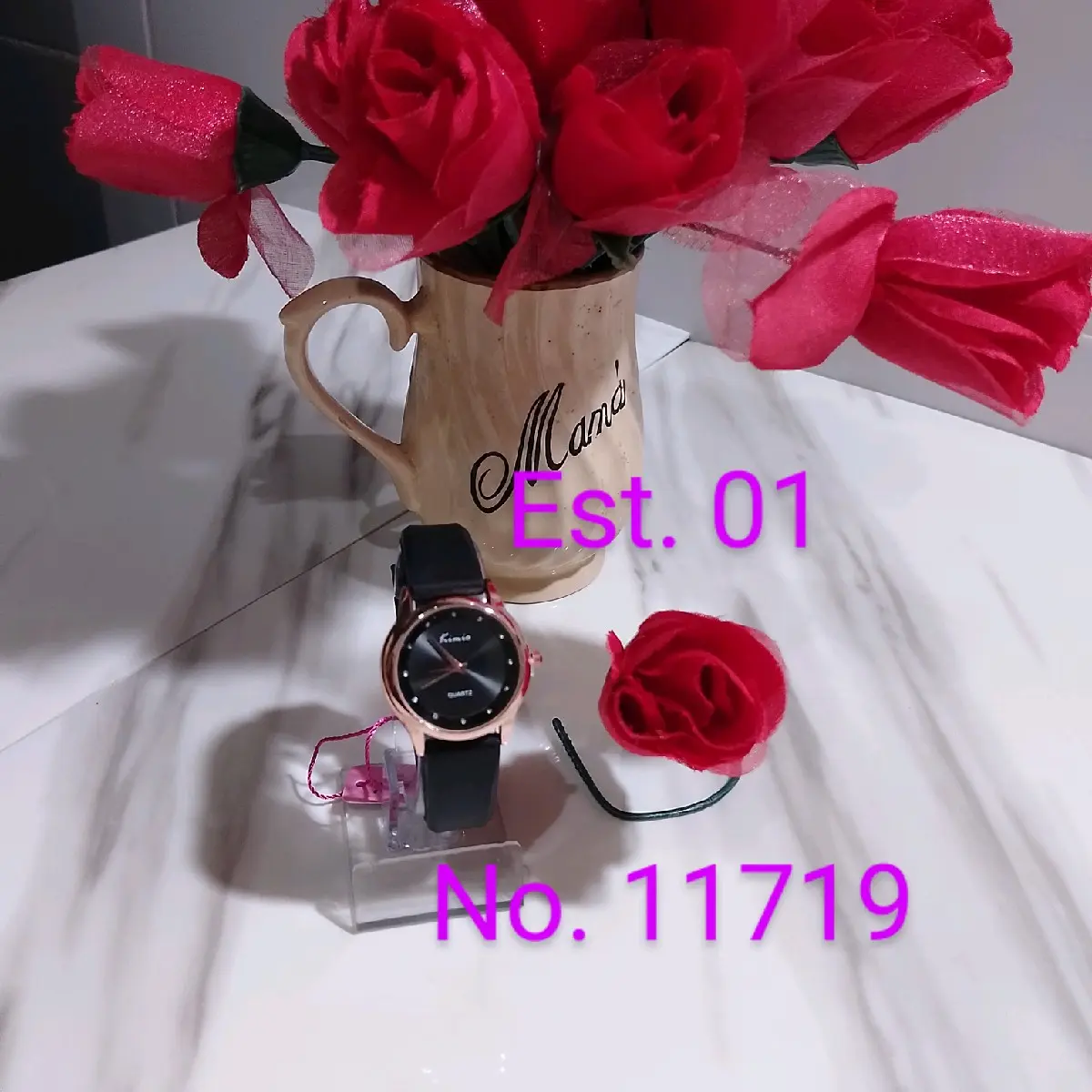 Kimio jam tangan wanita push rubber analog baterai