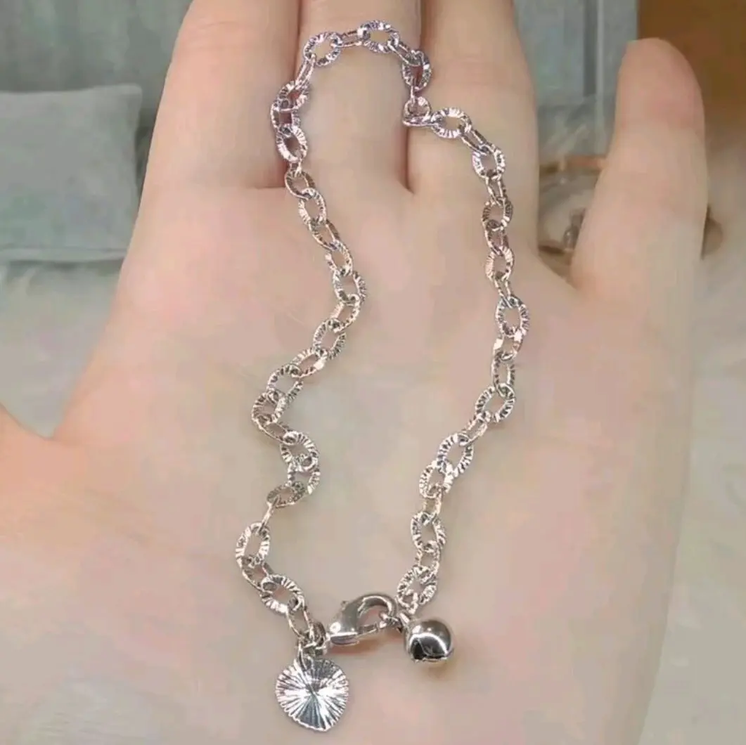 gelang kaki titanium nuri silver anti karat wanita
