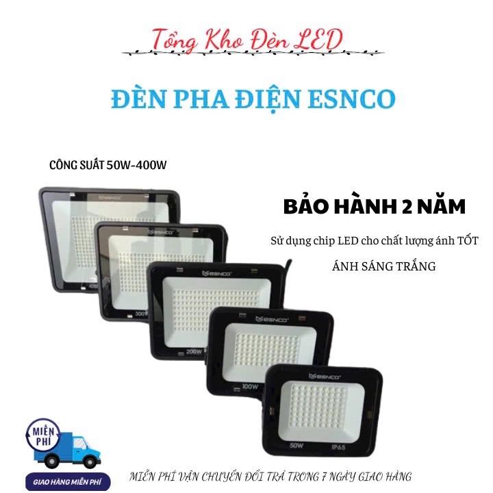 Đèn Pha Led Siêu Sáng 100W 200W Trắng ESNCO Tiết Kiệm điện sử dụng điện 220v 