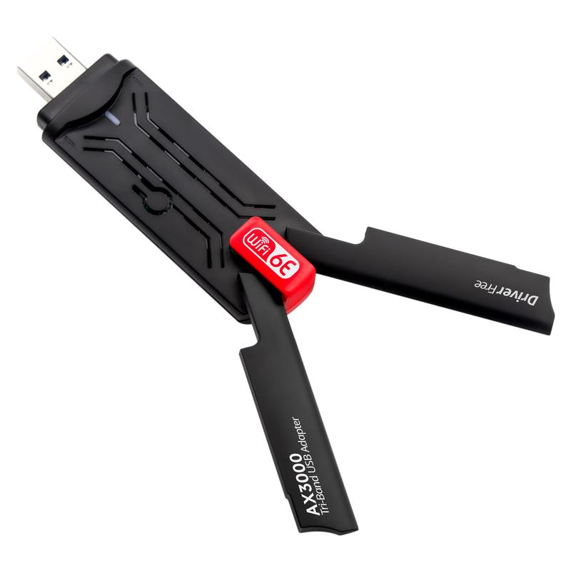 Product Introduction of USB WiFi 6E Adapter AX3000 2.4G/5G/6GHz Wi-Fi USB3.0 Dongle High Gain Antenna Wireless Network Card Driver Free 38