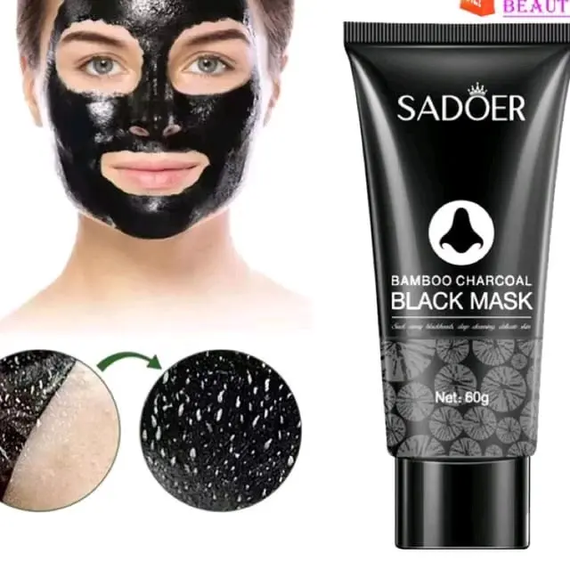 Masker Charcoal Peel Off Sadoer untuk Menghilangkan Blackheads dan Komedo - Perawatan Hidung Anti Komedo Treatment 1
