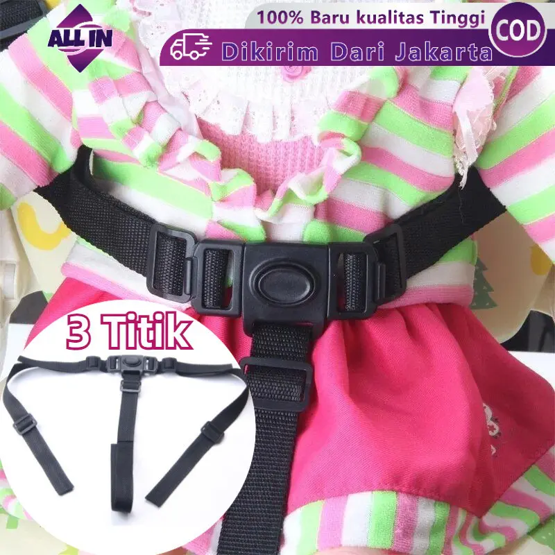 3 Titik Sabuk Pengaman Bayi Adjustable / Seat Belt Baby Chair Adjustable / Sabuk Kursi Makan Bayi Belt / Sabuk Kursi Bayi Pengaman
