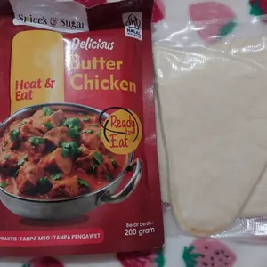 Butter Chicken 200g Pouch Ready To Eat Makanan (Lauk Siap Santap) 1 year expiry Pouch Lezat Khas Timur Tengah Cocok Travelling
