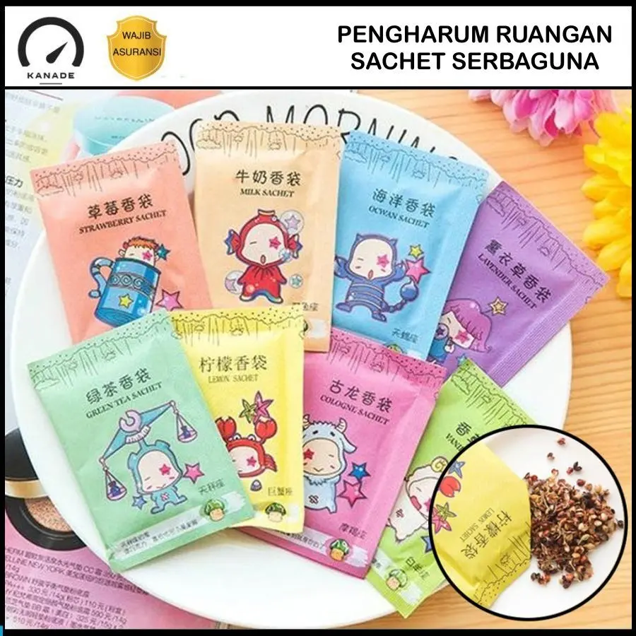 Pengharum Ruangan Floral Sachet / Pewangi Kamar Mandi Toilet Lemari Laci Rak Sepatu Mobil Tas / Parfum Saset / Air Freshener Aroma Soft