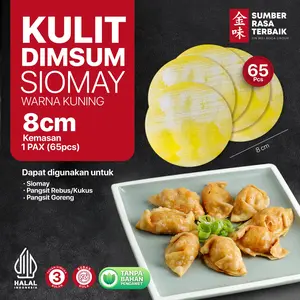 SRT KULIT DIMSUM SIOMAY KUNING 8CM ISI 65PCS HALAL | TIPIS DAN LENTUR | UNTUK SIOMAY,SWIKIAU.GYOZA