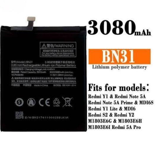 BATU BATRE HANDPHONE BN31 FOR REDMI NOTE 5A / REDMI S2 / REDMI 5X NEW