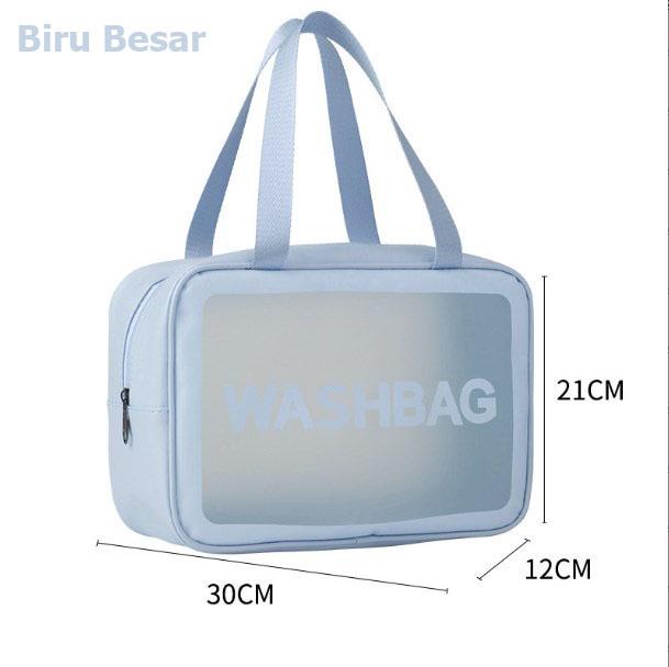 Penyimpanan Kosmetik Transparan WASHBAG Waterproof High Quality - Travel Organizer Bag 8