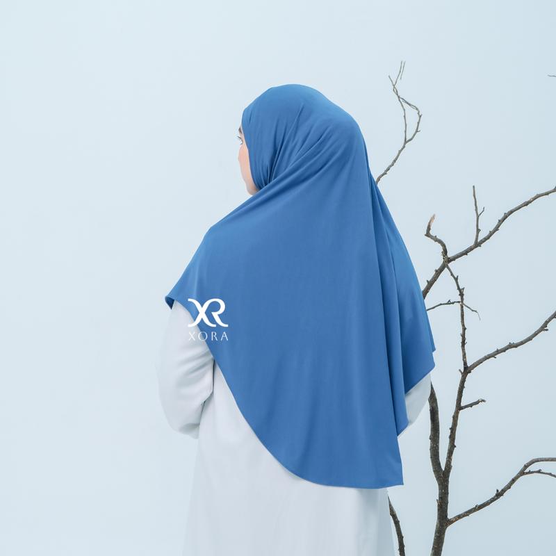 (Xora) Mazaya Hijab Malay Size L - Hijab Lolly Kerudung Wanita Muslim Syari Instan Daily Malay Non Pad 6
