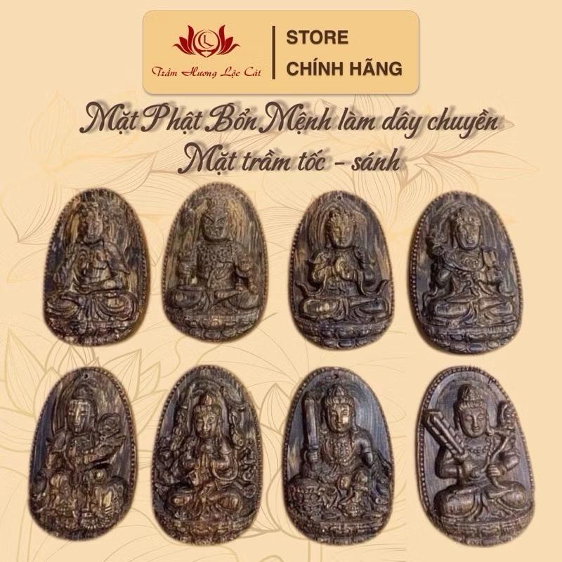 LC-MDC12cg 01 Mặt dây chuyền trầm hương sánh chìm - phật bổn mệnh dành cho 12 con giáp| trầm hương lộc cát