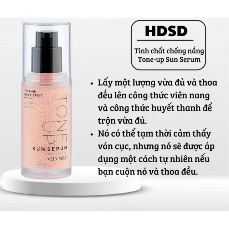 Serum chống nắng nâng tone spf 50+pa ++++ ve-ly ve-ly 30ml, Chăm Sóc Da 3