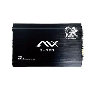 AVX Z-GEN 460.4 Power Amplifier 4 Channel 40000W untuk Mobil dengan Daya Output Besar dan Proteksi Fuse 1*40A