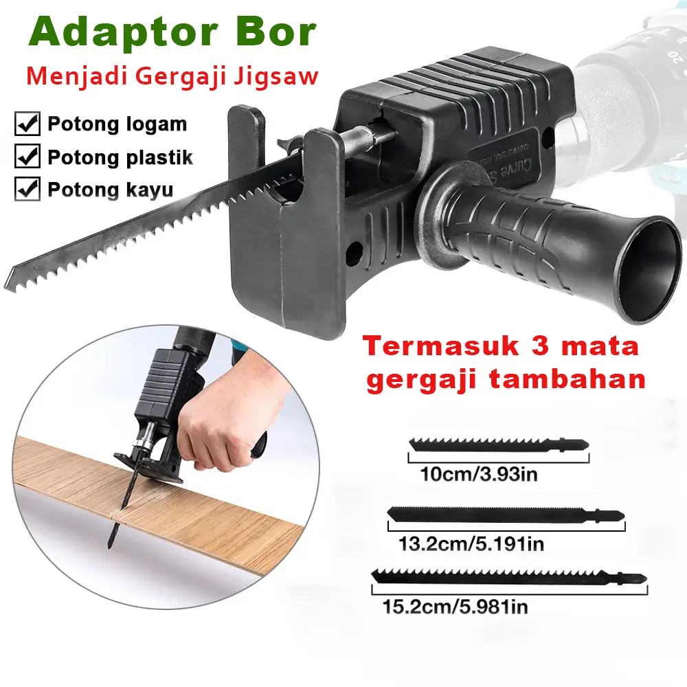Adaptor Bor Menjadi Gergaji Jigsaw