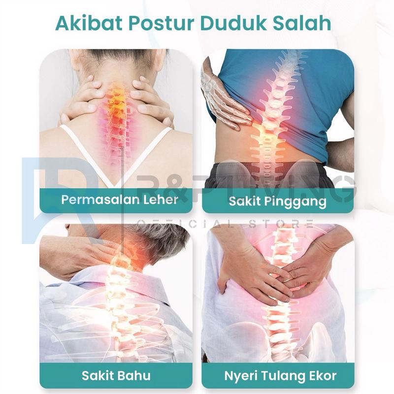 Product Introduction of R&P [READY] Kursi Penyangga Portabel Penopang Punggung Chair Kursi Plastik Sandaran Kursi Postur Portable 6