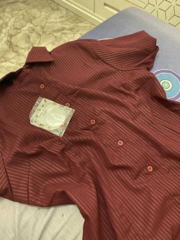 Product Review of Wispie Girl Boss Fitted Shirt | Kemeja kerja wanita fit garis stripe karet Lembut pink hijau biru from ** 3
