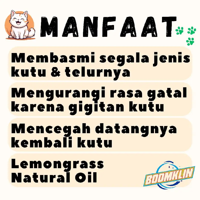 Boomklin Easy Remover Flea 250ml Pembasmi Anti Kutu Anabul (Bisa Cod) 1