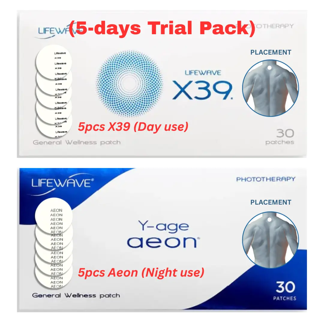 チャコ　LIFEWAVE X39 ＆ Y-age aeon 2箱セット Combo trial set) Lifewave X39 + Y-age Aeon Phototherapy Patch 1