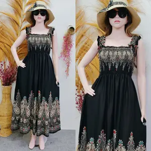 Long Dress Camila Rayon Adem Nyaman Casual Wanita