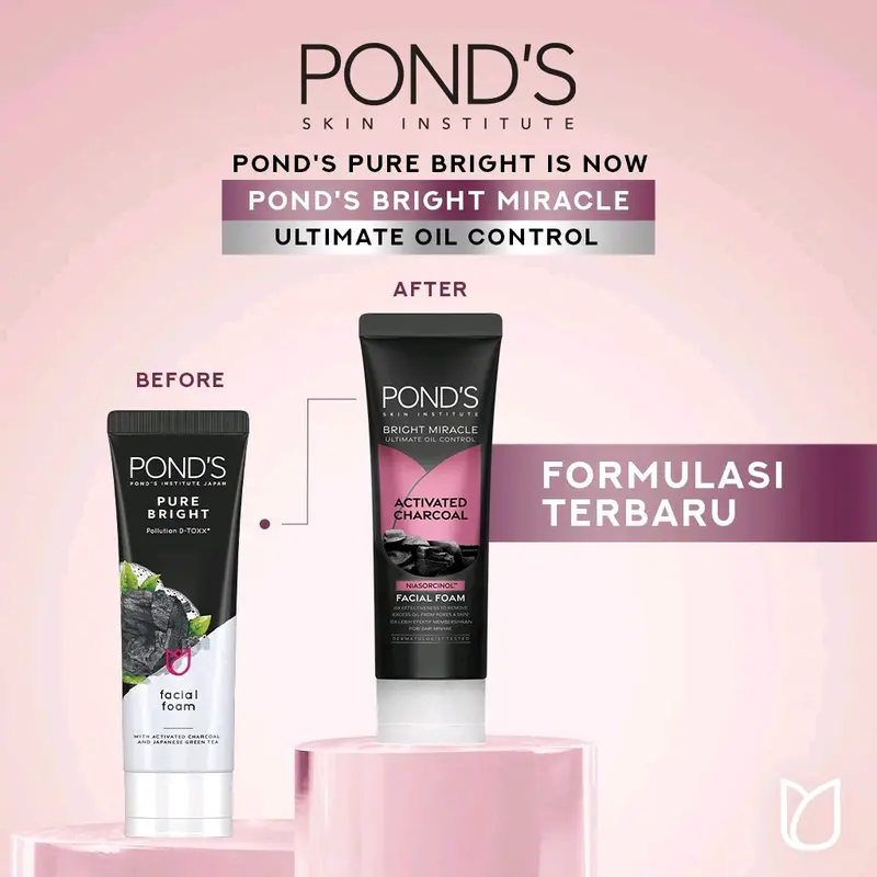 Ponds bright miracle facial foam 100ml dan 50ml Pemutihan 3
