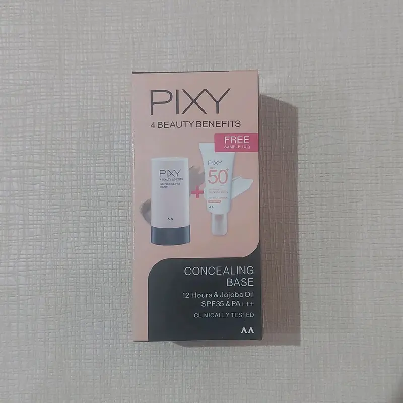 PIXY Concealing Base Bandid Gratis Pixy UV Sunscreen Primer/ Concealer/ Foundation/ Wajah/ Aging/ Menyamarkan Noda/ Wajah/ Kering 4
