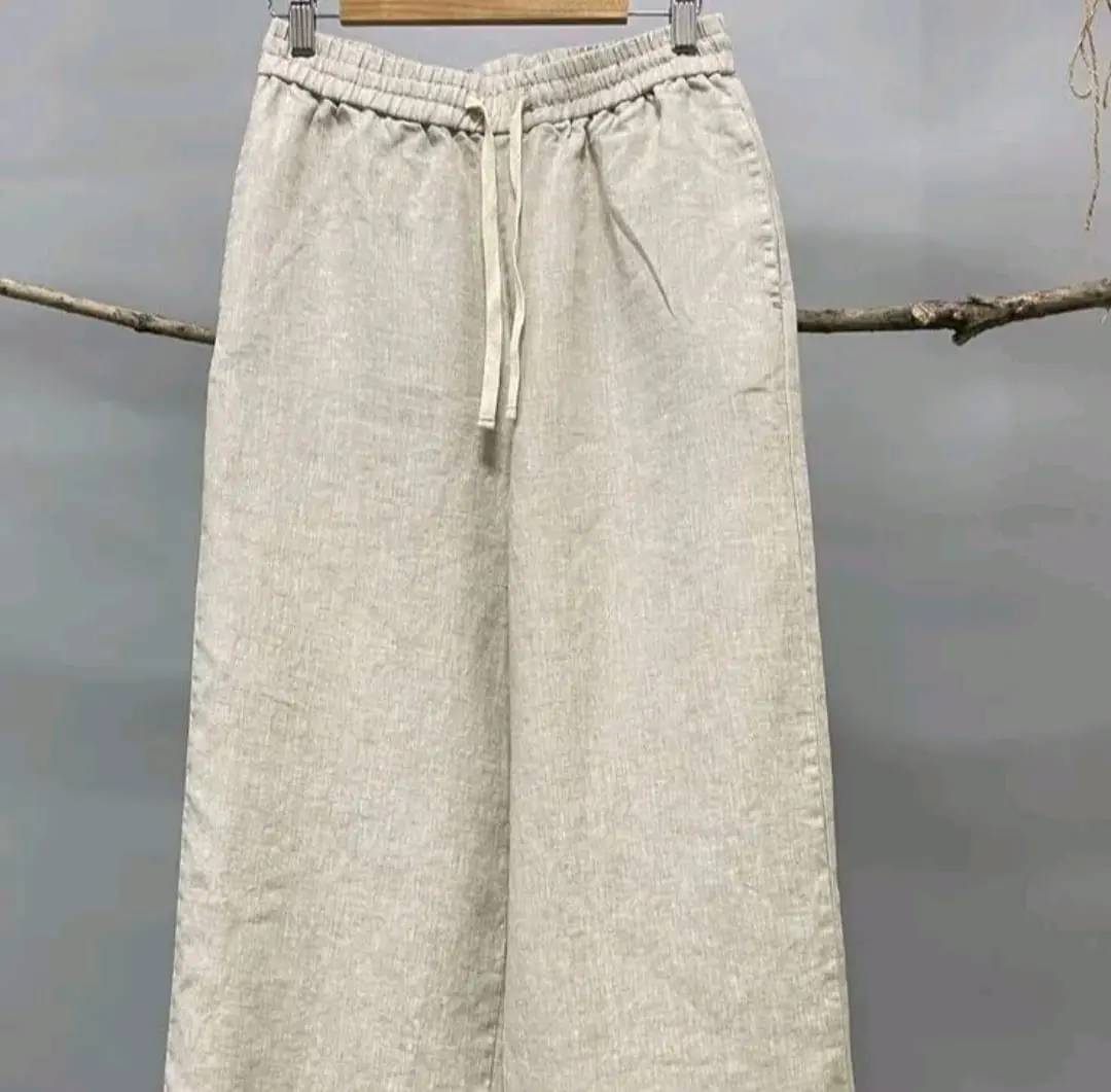 celana kulot highwish/CELANA KULOT WANITA RAMI LINEN PREMIUM/CELANA WANITA TERKINI CELANA KULOT TERLARIS Lembut Putih Karet Kain Kaki Tebal Panjang Nyaman