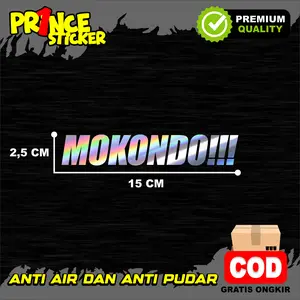 STICKER MOKONDO CUTTING STIKER TULISAN VARIASI HIASAN MOTOR MOBIL HELM LAPTOP HP