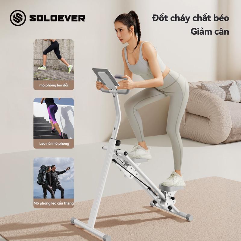 【Mua 1 Tặng 3 SOLOEVER Máy Leo Cầu Thang Gập Gọn Mô Phỏng Leo Núi & Bước Bộ Giúp Giảm Mỡ Nhanh Không Đau Gối Khung Thép Dày 3.5mm Dụng Cụ Tập Gym Tại Nhà Màu Đen Trắng