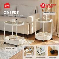 Gambar PIRA -  ONI PET SERIES Meja Samping / Meja Nakas / Meja Kopi / Meja Sudut / Meja Kecil dengan Roda - ONI ROUND PET dari PIRA Kab. Gresik 1 Tokopedia