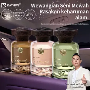 KATHWI Mountain Forest Car Fragrance, No. 5, White Tea, Qud Wood Balm, aroma tahan lama dan menyenangkan, pengharum mobil mewah terbaru 180g